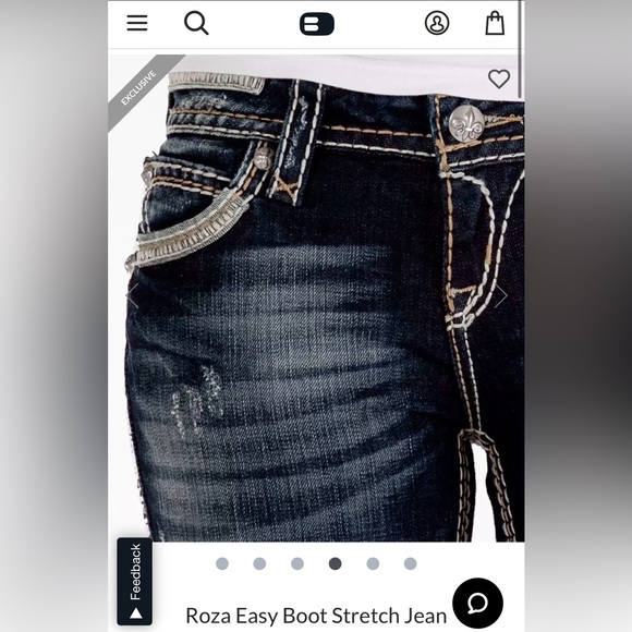 Gently Used Rock Revival (Buckle) Roza Easy Boot Women’s Jeans Waist Size 25x30 - Picture 14 of 16